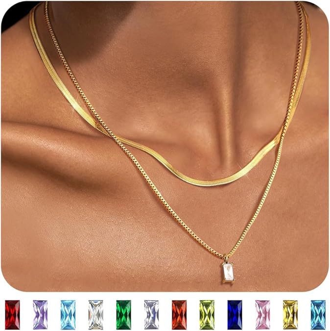 Wholesale New necklace with green zircon double-layer design, niche snake bone chain, bracelet set, collarbone chain wholesale