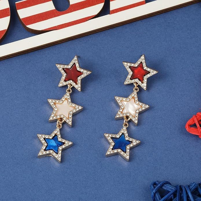 Wholesale New personalized creative star earrings with creative personality and fashion