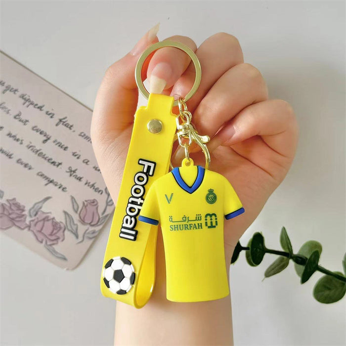 Wholesale jugador de fútbol Jersey Silicone Doll Llavero JDC-KC-HaoXi002