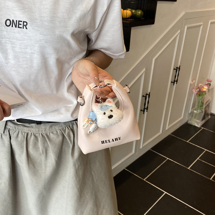 Wholesale Kids' Retro Oiled Leather Mini Cute Puppy Crossbody Shoulder Bags