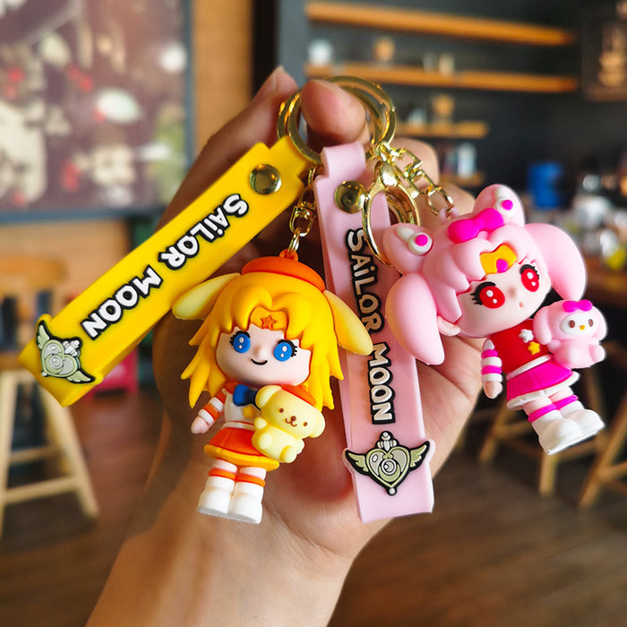 Wholesale Cartoon Silicone Doll Keychain JDC-KC-Tingm200