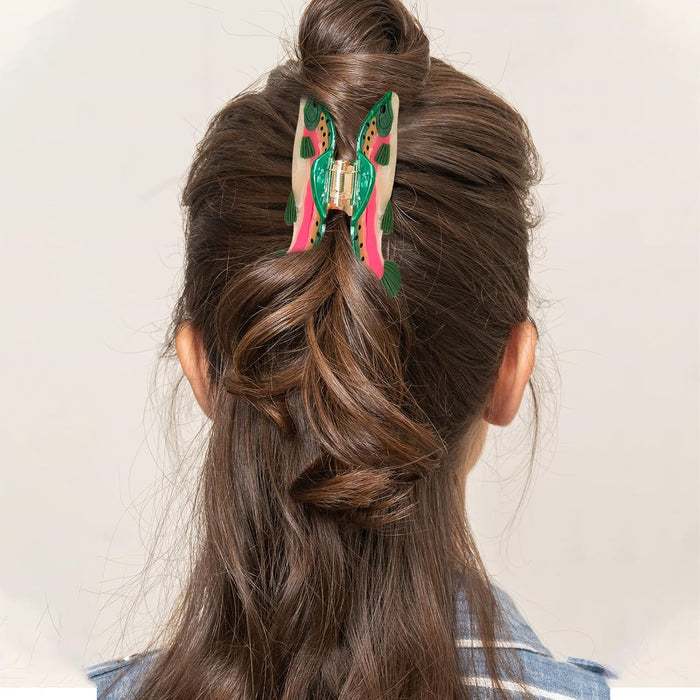 Wholesale Tropical Fish Design Acrylic Hair Clip Ocean Series Trout Claw Clip