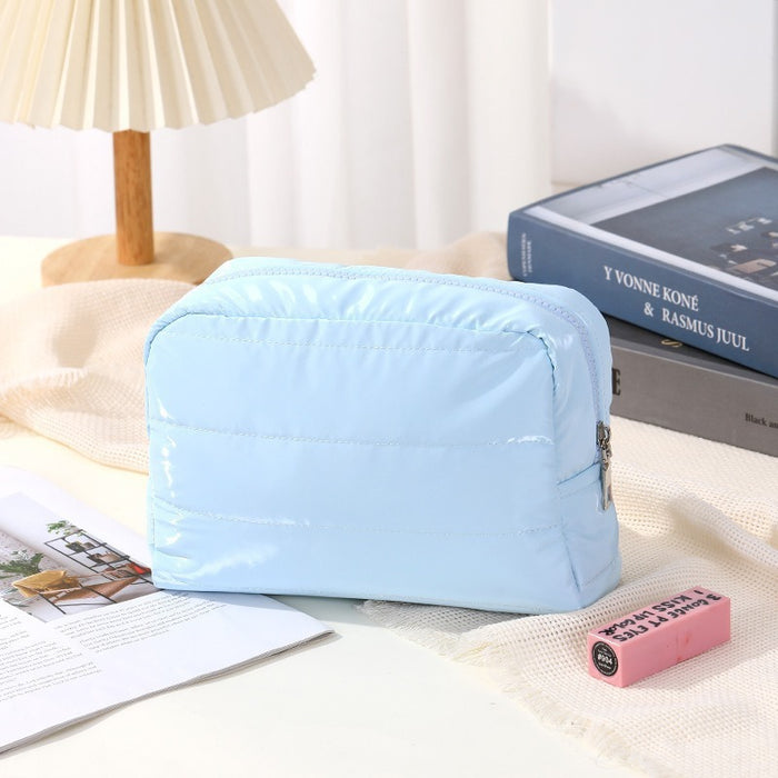 Wholesale Quilted Waterproof Polyester Cosmetic Bag Large Capacity Lightweight Handbag Style Women S Travel Toiletry Organizer