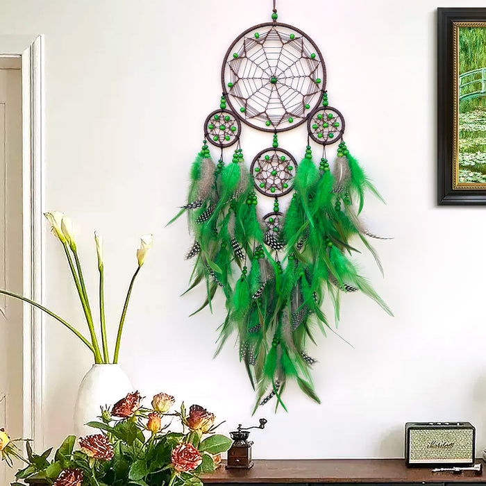Wholesale Boutique Handmade Dreamcatcher Wall Hanging Feather Tribal Home Decor Gift MOQ≥2