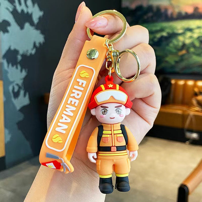 Wholesale Soft rubber cartoon special forces soldier keychains