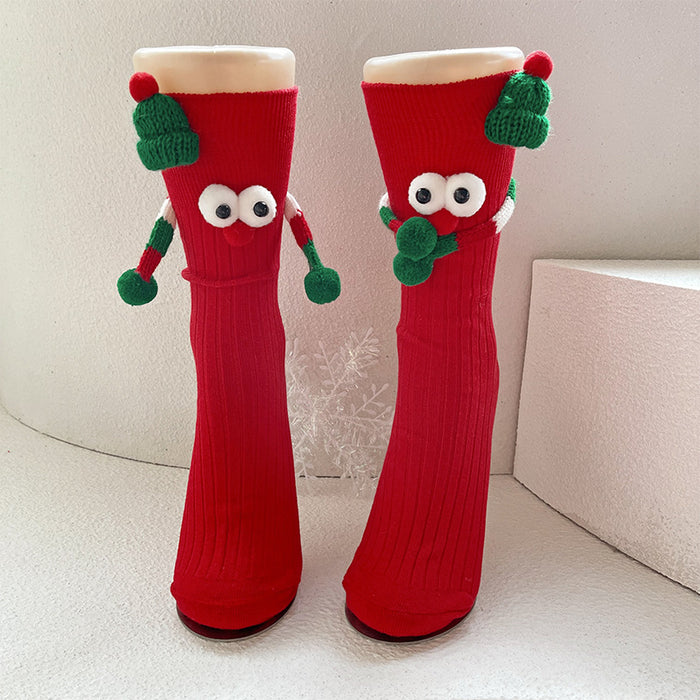 Wholesale  socks female Red couple gift mid-calf socks New Year cute