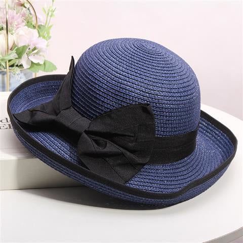 Wholesale Curled edge elegant bow fisherman hat for travel, sun protection and sunshade hat