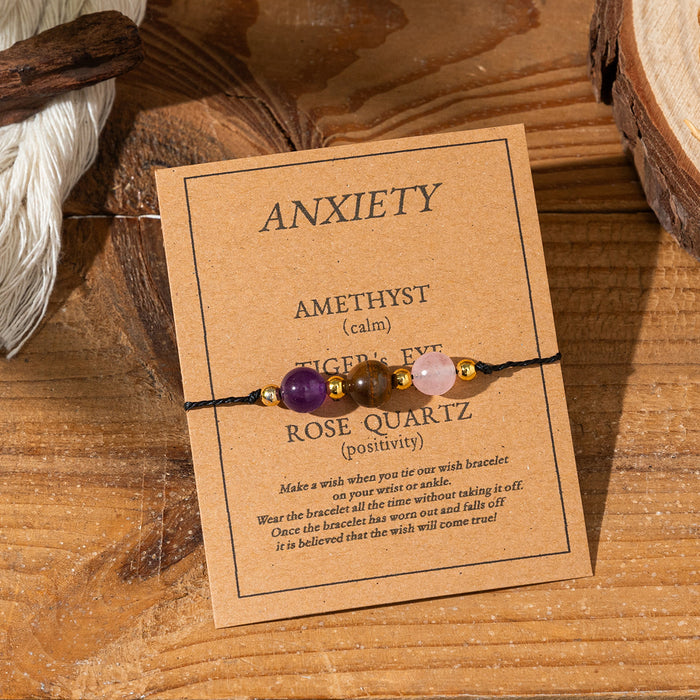 Wholesale Good Luck Bracelet Natural Stone Adjustable Braided Bracelet