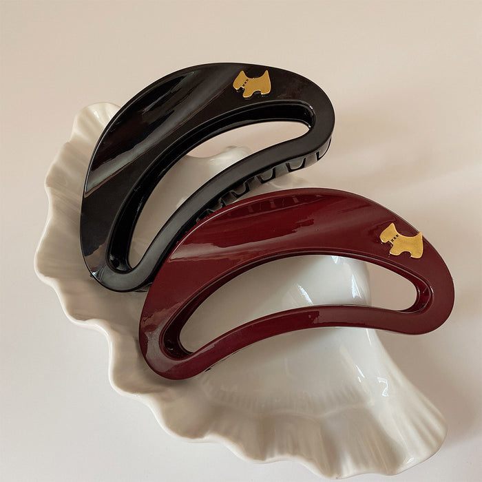 Wholesale Minimally elliptical hollowed out high-end grip clip, large shark clip hair clip, women's back of the head clip hair accessory