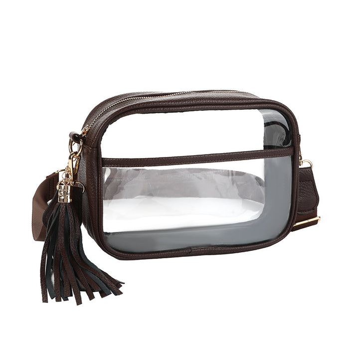 Wholesale TPU Leather Transparent Crossbody Bag Silver Urban Simple Shoulder Bag MOQ≥2