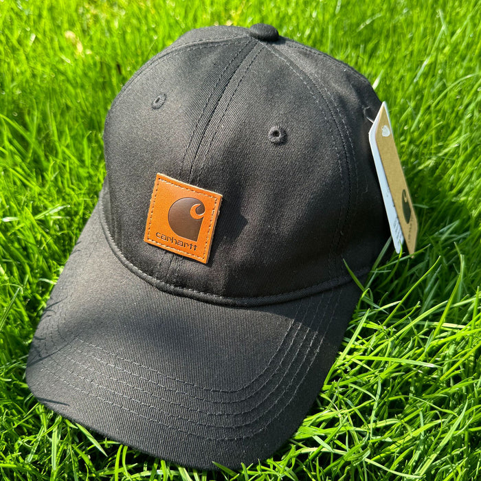 Wholesale Outdoor retro duckbill cap leather label soft top baseball cap workwear solid color curved edge cap unisex hat