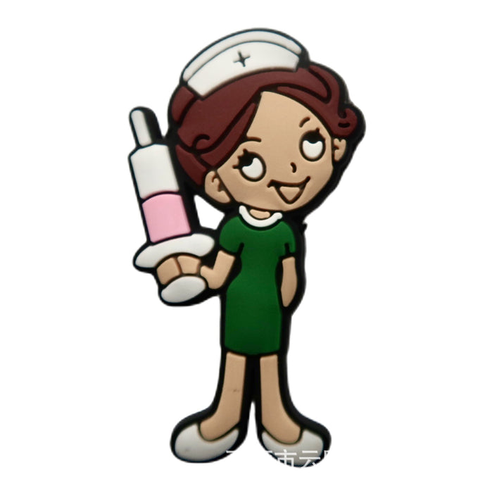 Wholesale 100pcs Medical Angel Cartoon Hole Shoes Decorative Buckle Shoe Flower Buckle Cute Hole Bag Accessories