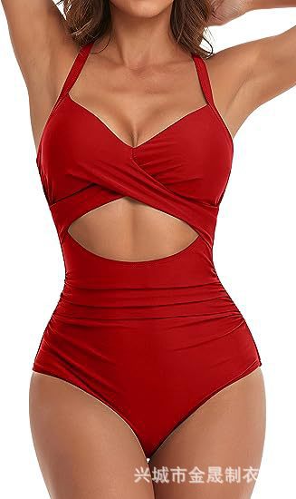 Wholesale Jumpsuit sexy women's swimsuit backless tight cross tie bikini