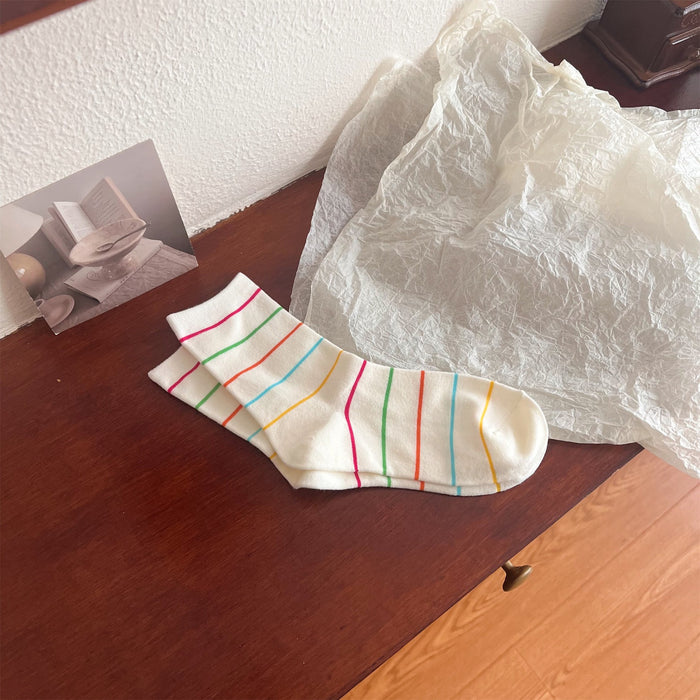 Wholesale Socks for children, mid tube socks, breathable and sweat absorbing in summer, cotton socks, thin