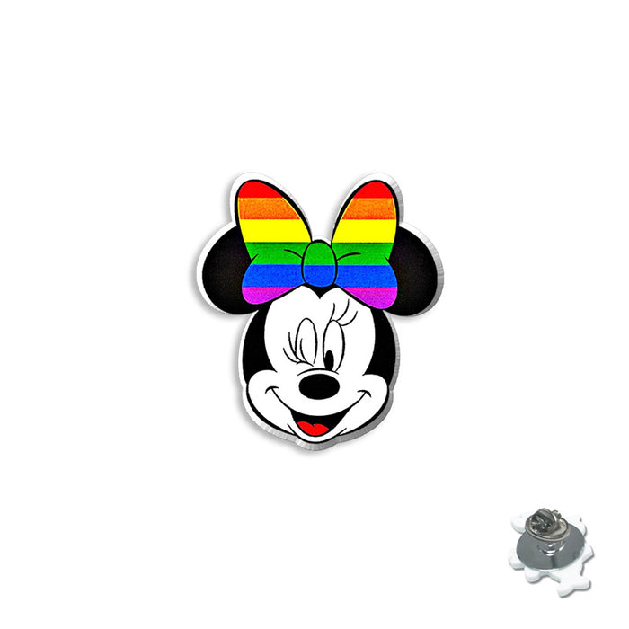 Wholesale Cute rainbow Mouse series brooch color collar pin resin collar pin bag accessories