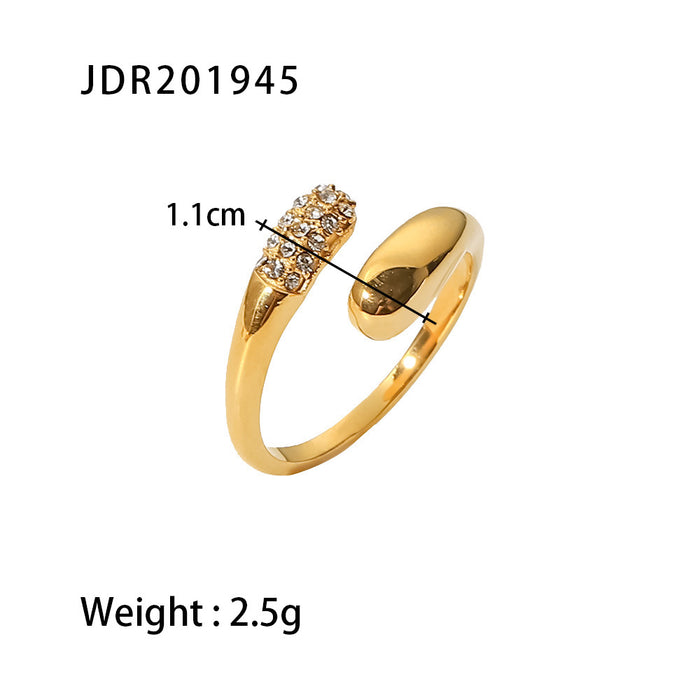 Wholesale Irregular line geometric ring adjustable open ring