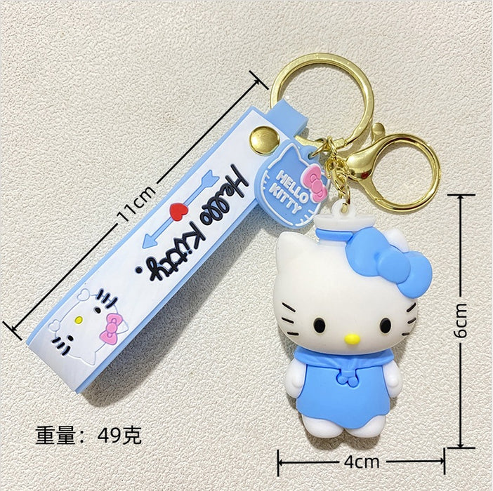 Wholesale Cartoon cat dressing diary keychain cute couple car bag doll pendant
