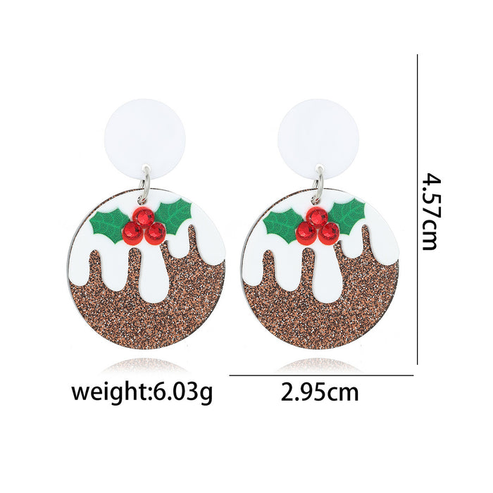 Wholesale Alloy bell snowman elk gingerbread man earrings Christmas earrings