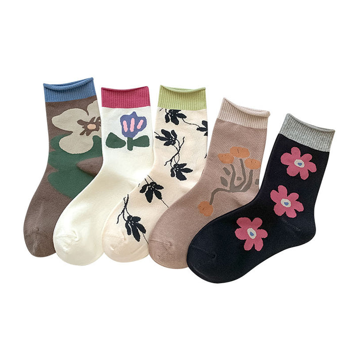 Wholesale New mid tube boneless socks, niche trend, personalized stacking socks, cotton