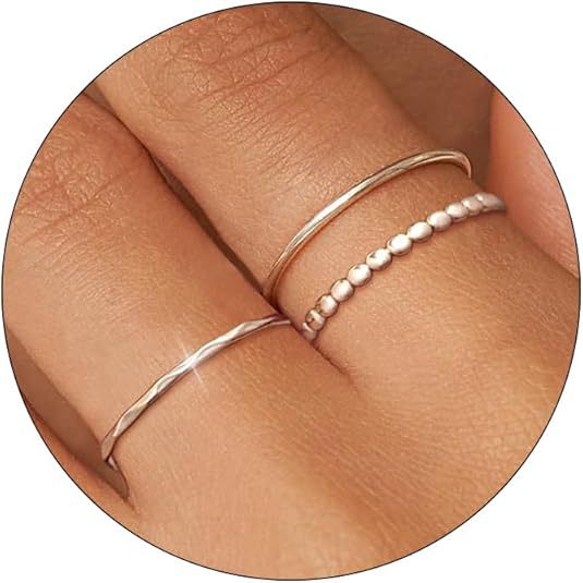 Wholesale New plain ring set with a high-end feel, simple and slim ring, genuine gold electroplated index finger ring