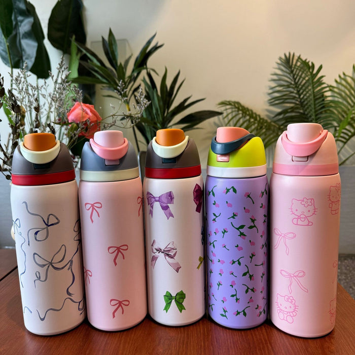 Wholesale Double-drink thermos sports kettle stainless steel suction cup portable large capacity water cup