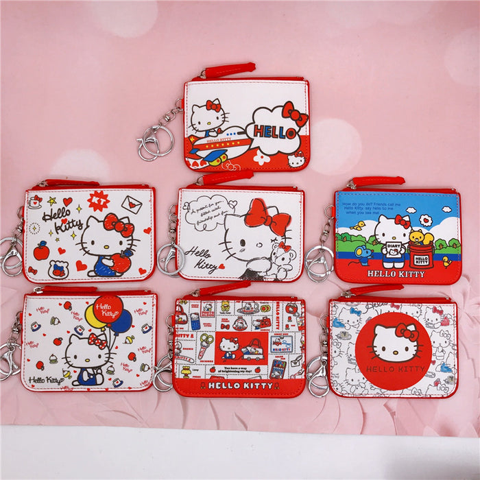 Wholesale PU Cartoon Printing with Key Ring Card Holder Coin Purse JDC-WT-YaLL018