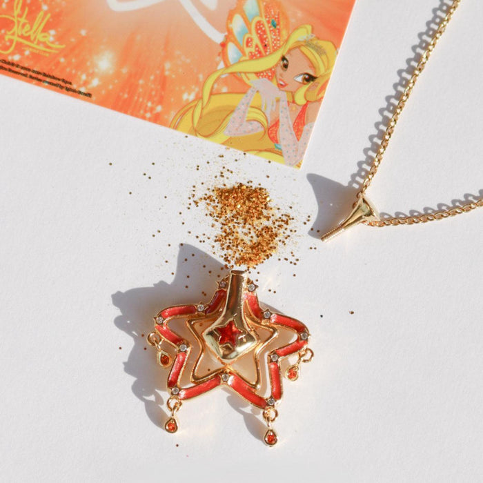 Wholesale Quicksand Bottle Zircon Necklace Pentagram Heart Fairy Tale Style