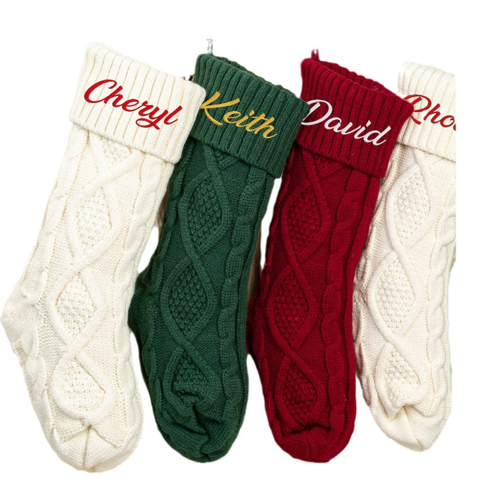 Wholesale Cotton Embroidery and Hand Embroidered Christmas Stockings JDC-SK-Yunj001