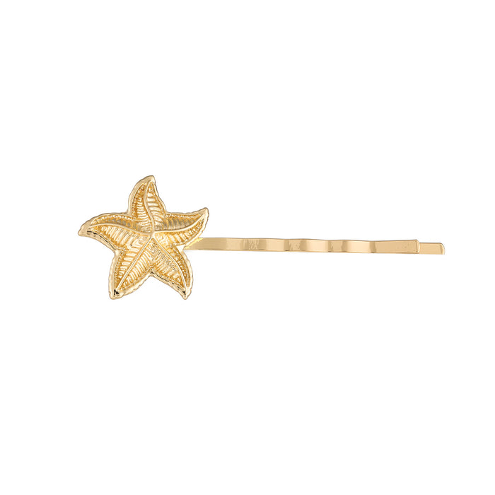 Wholesale Alloy Gold-Plated Shell  Starfish Hair Accessories Set Hairpin