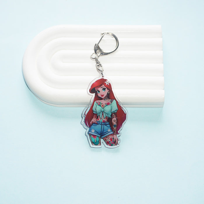 Wholesale Dark Princess Acrylic Keychain Cartoon Series Backpack Pendant