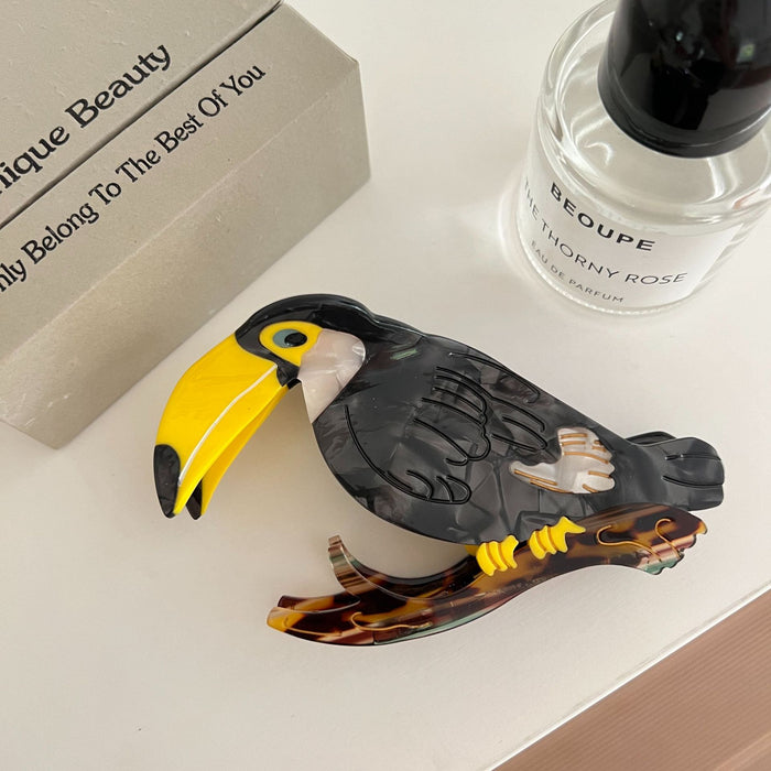Wholesale Bird acetate clip woodpecker hairpin peacock animal hairpin creative all-match large shark clip hair accessories