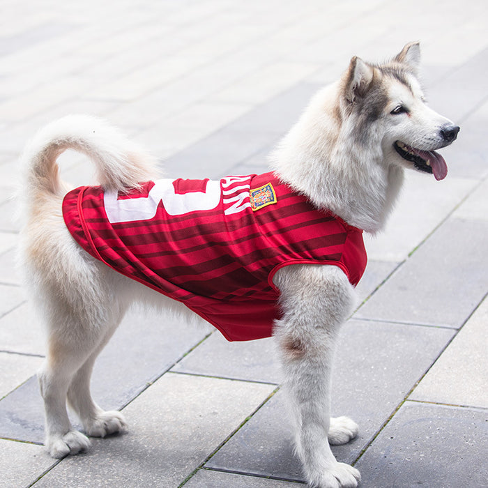 Wholesale World Cup Pet Soccer Jersey - Polyester Breathable Summer Jersey for Dogs and Cats