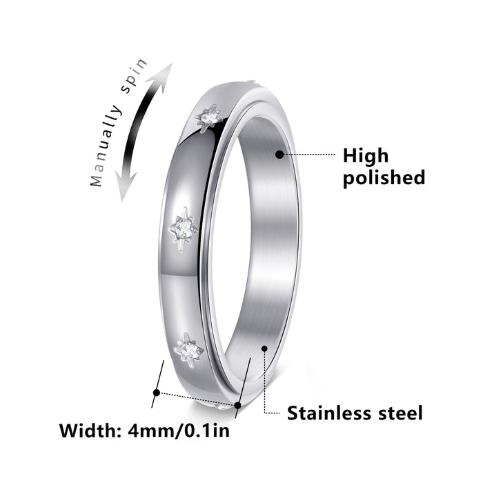 Wholesale Titanium Steel Minimalist Rotating Jewelry Accessory