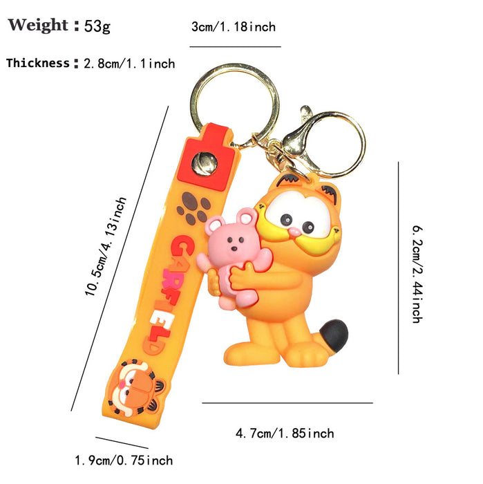 Wholesale Cartoon Silicone Cat Keychain Bag Pendant Ornament