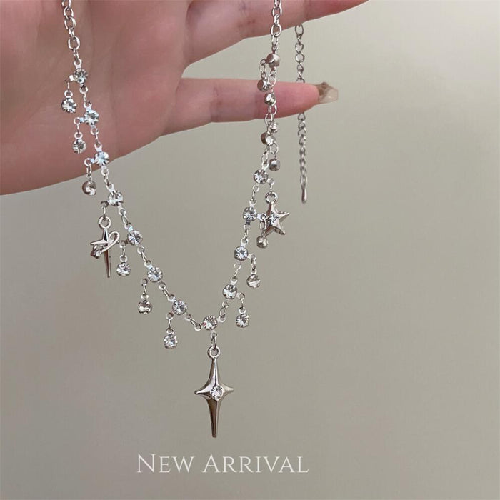 Wholesale Galaxy Necklace Star Diamond Clavicle Chain Necklace Sweet Necklace for Women
