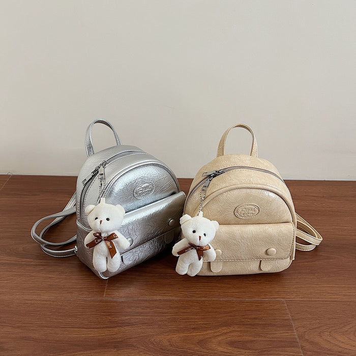 Wholesale Simple backpack, solid color, stylish mini handbag, versatile and high-end student bag