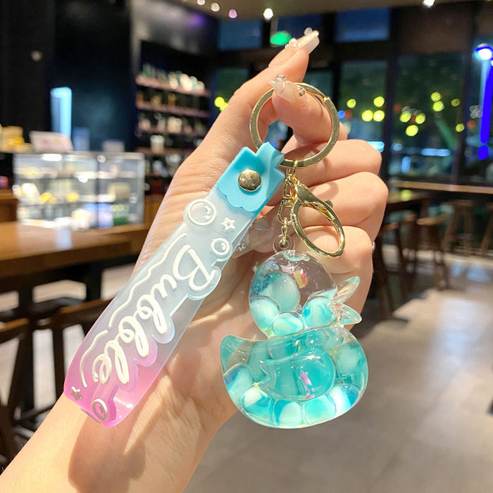 Wholesale Trendy Quicksand Large Shell Keychain Car Key Accessory MOQ≥2