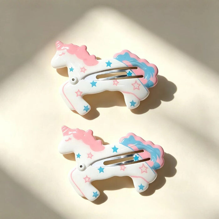 Wholesale Cartoon Hair Clips Set For Little Girls Strawberry Unicorn Pineapple Candy Fashion Hair Accessory
