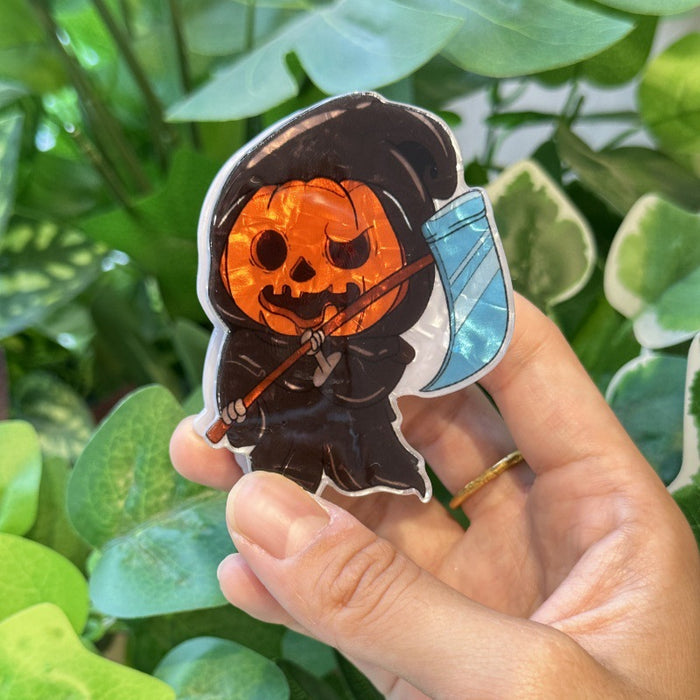 Wholesale Personalized pumpkin ghost claw clip creative ghost axe shark clip dark style  party ponytail clip headdress