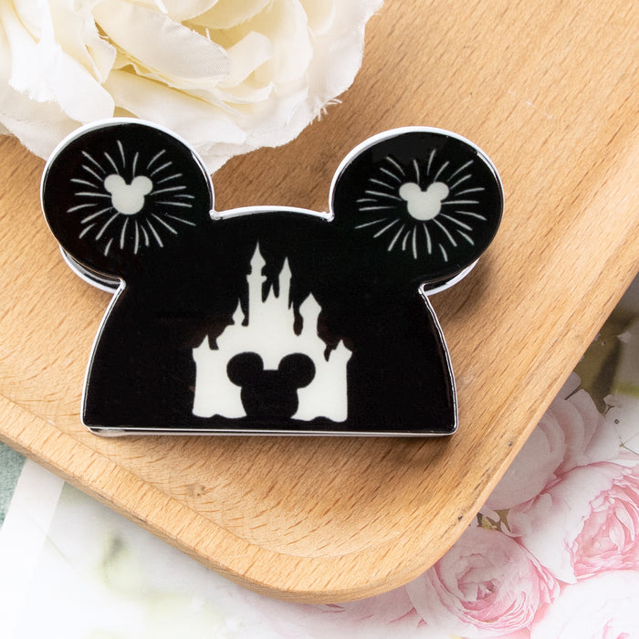 Wholesale Mouse Head-Shaped Hair Clip with Bow and Lemon Pattern Cute Cartoon Claw Clip