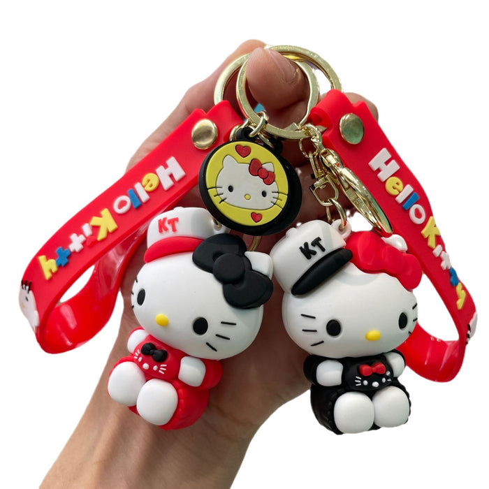 Wholesale Cute keychain cartoon figurine student backpack pendant car keychain small gift