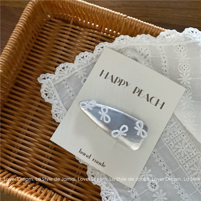 Wholesale Texture bow, bangs clip, side clip, hair clip, hair accessory