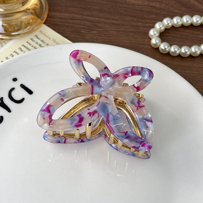 Wholesale Trendy Hollow Butterfly Acetate Hair Claw Clip Tortoise Shell Chic Everyday Hair Accessory