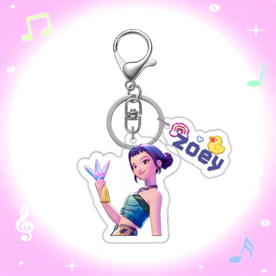 Wholesale Anime-themed acrylic keychain set of two pieces