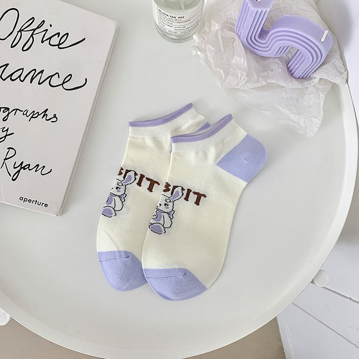 Wholesale Thin socks, boat socks, cartoon cute invisible socks, boneless socks, college style shallow mouth socks