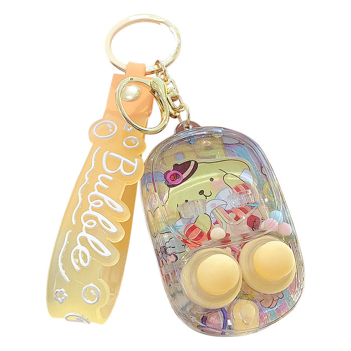 Wholesale Acrylic Double Button Water Dispenser Keychain - Bag Charm Gift