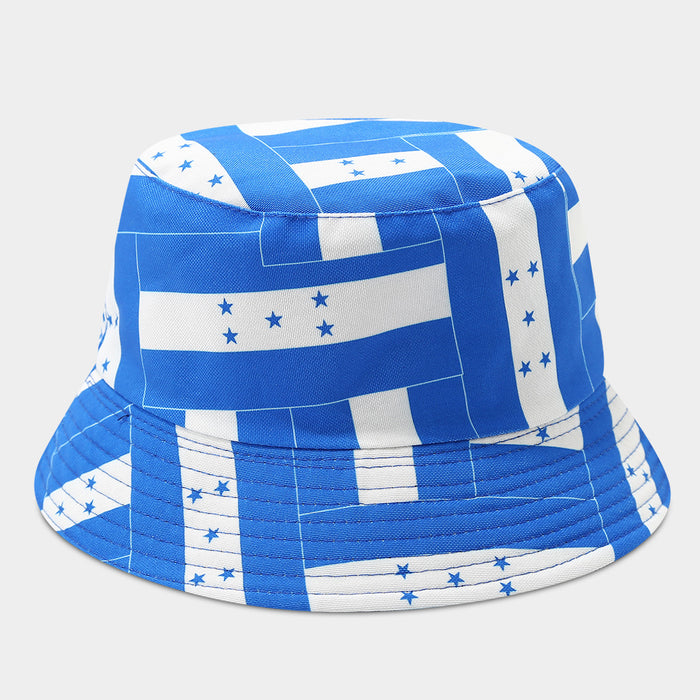 Wholesale Summer World Cup National Flags Pattern Double-Sided Bucket Fashionhat for Men and Women