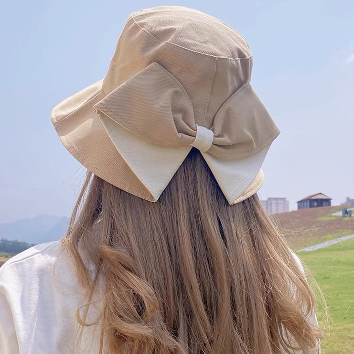 Wholesale Versatile fisherman hat with split back, UV resistant, sun shading bow, fashionable and casual sun shading hat