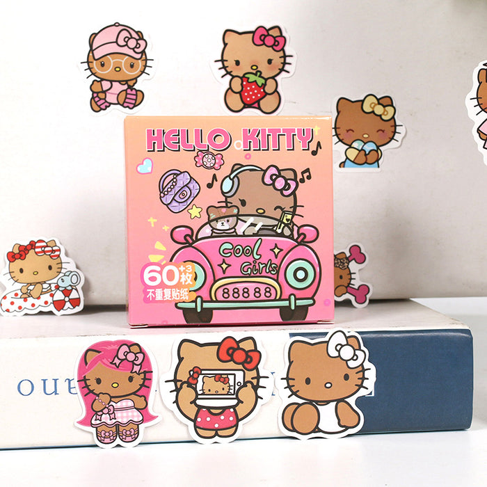 Wholesale 60 Piece Black Cat Stickers Gift Box Set Cute Cartoon Waterproof For Journal Decoration DIY Craft
