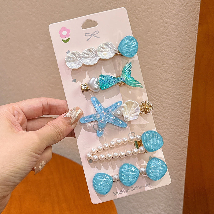 Wholesale Ocean Series Resin Hairpin Set JDC-HC-HaiYi005